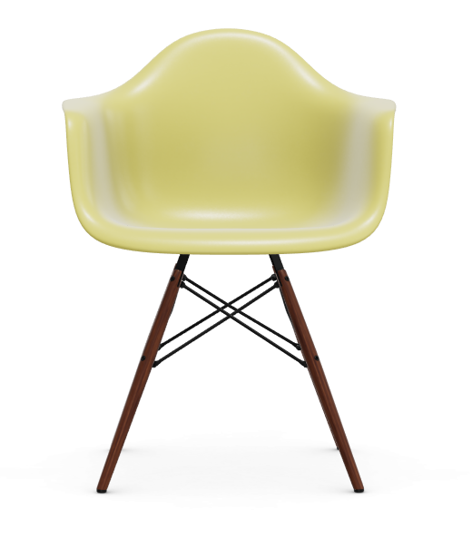 Eames Plastic Armchair DAW RE -  esdoorn donker