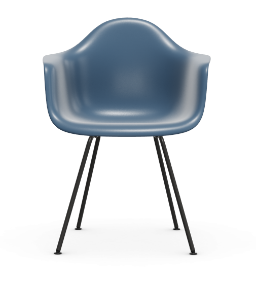 vitra Eames Plastic Armchair DAX RE - zwart - sea blue RE