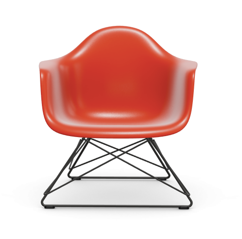 Eames Plastic Armchair LAR RE - zwart