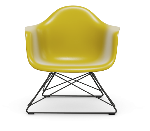 vitra Eames Plastic Armchair LAR RE - zwart - mustard RE