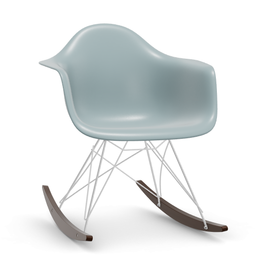 Eames Plastic Armchair RAR RE - verchroomd & esdoorn donker