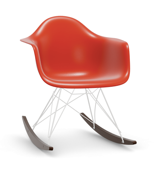 Plastic Armchair RAR RE - wit & esdoorn donker