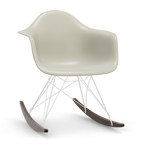 Plastic Armchair RAR RE - wit & esdoorn donker