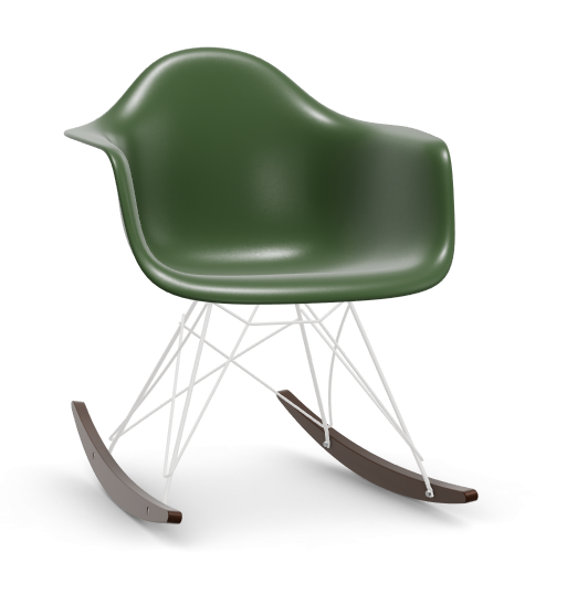 vitra Plastic Armchair RAR RE - wit & esdoorn donker - forest green RE