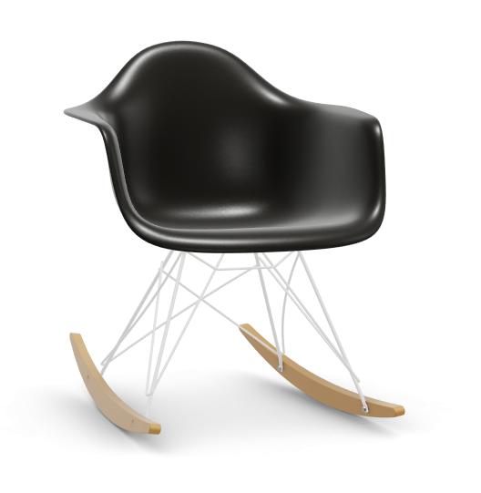 vitra Eames Plastic Armchair RAR RE - wit & esdoorn licht - deep black RE