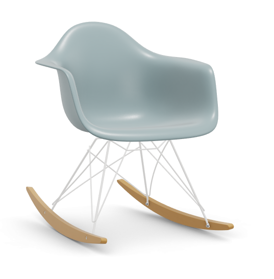 vitra Eames Plastic Armchair RAR RE - wit & esdoorn licht - ice grey RE