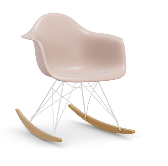 vitra Eames Plastic Armchair RAR RE - wit & esdoorn licht - pale rose RE