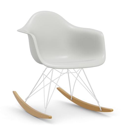 vitra Eames Plastic Armchair RAR RE - wit & esdoorn licht - cotton white RE