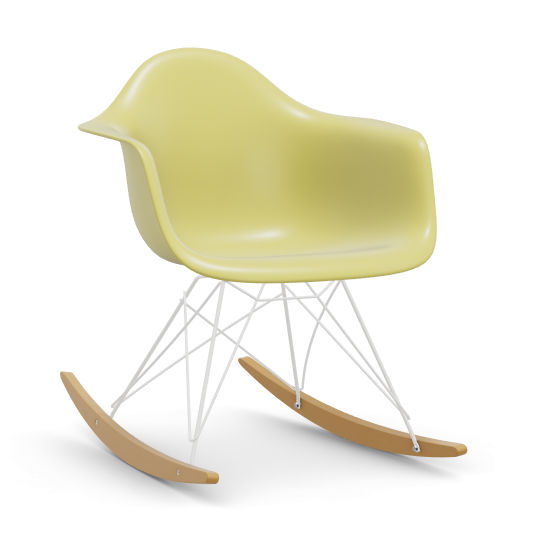 vitra Eames Plastic Armchair RAR RE - wit & esdoorn licht - citron RE