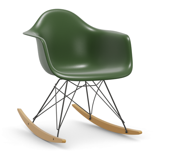 Eames Plastic Armchair RAR RE - zwart & esdoorn licht