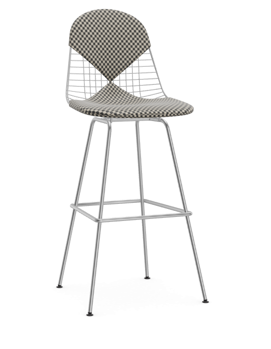 vitra Eames Wire Stool - high - chroom - bikini checker