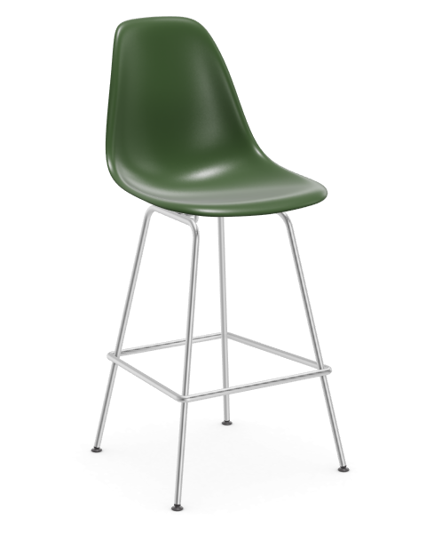 vitra Eames Plastic Stool RE medium - chroom - forest green RE