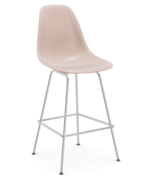 vitra Eames Plastic Stool RE medium - chroom - pale rose RE