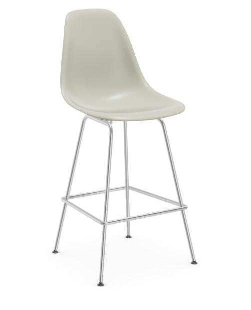 vitra Eames Plastic Stool RE medium - chroom - cotton white RE