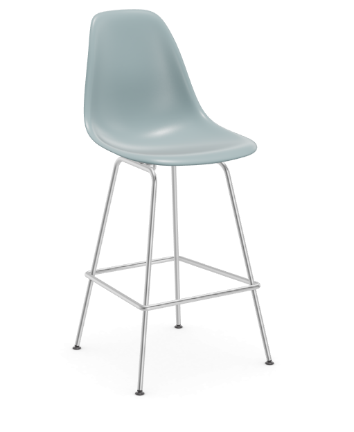 Eames Plastic Stool RE medium - chroom