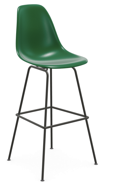 Eames Plastic Stool RE high - zwart