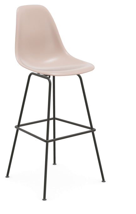 vitra Eames Plastic Stool RE high - zwart - pale rose RE