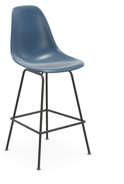 vitra Eames Plastic Stool RE medium - zwart - sea blue RE