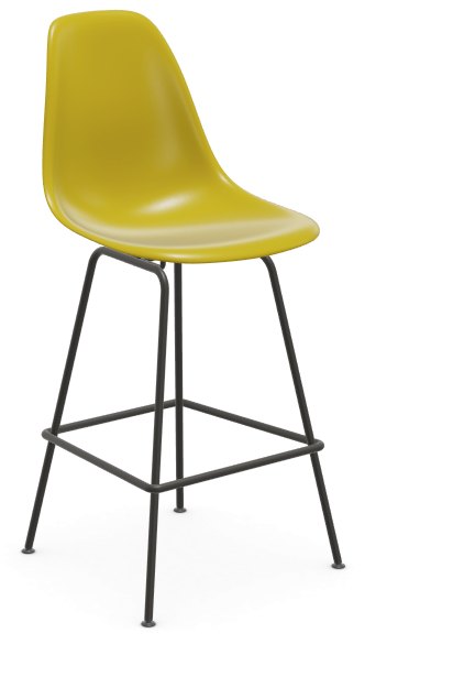 vitra Eames Plastic Stool RE medium - zwart - mustard RE