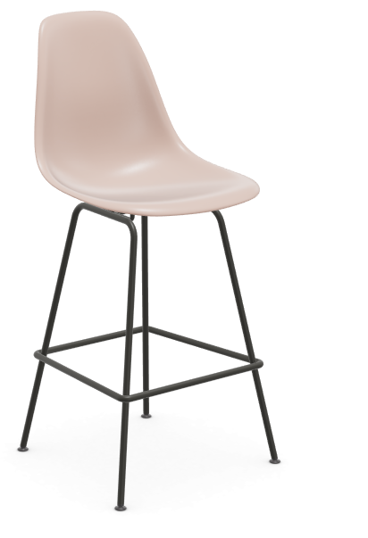 vitra Eames Plastic Stool RE medium - zwart - pale rose RE