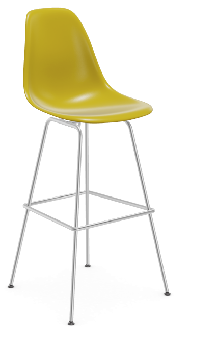 vitra Eames Plastic Stool RE high - chroom - mustard RE