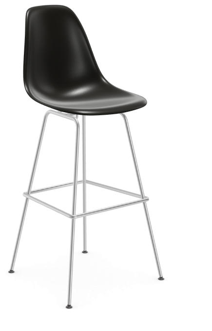 vitra Eames Plastic Stool RE high - chroom - deep black RE