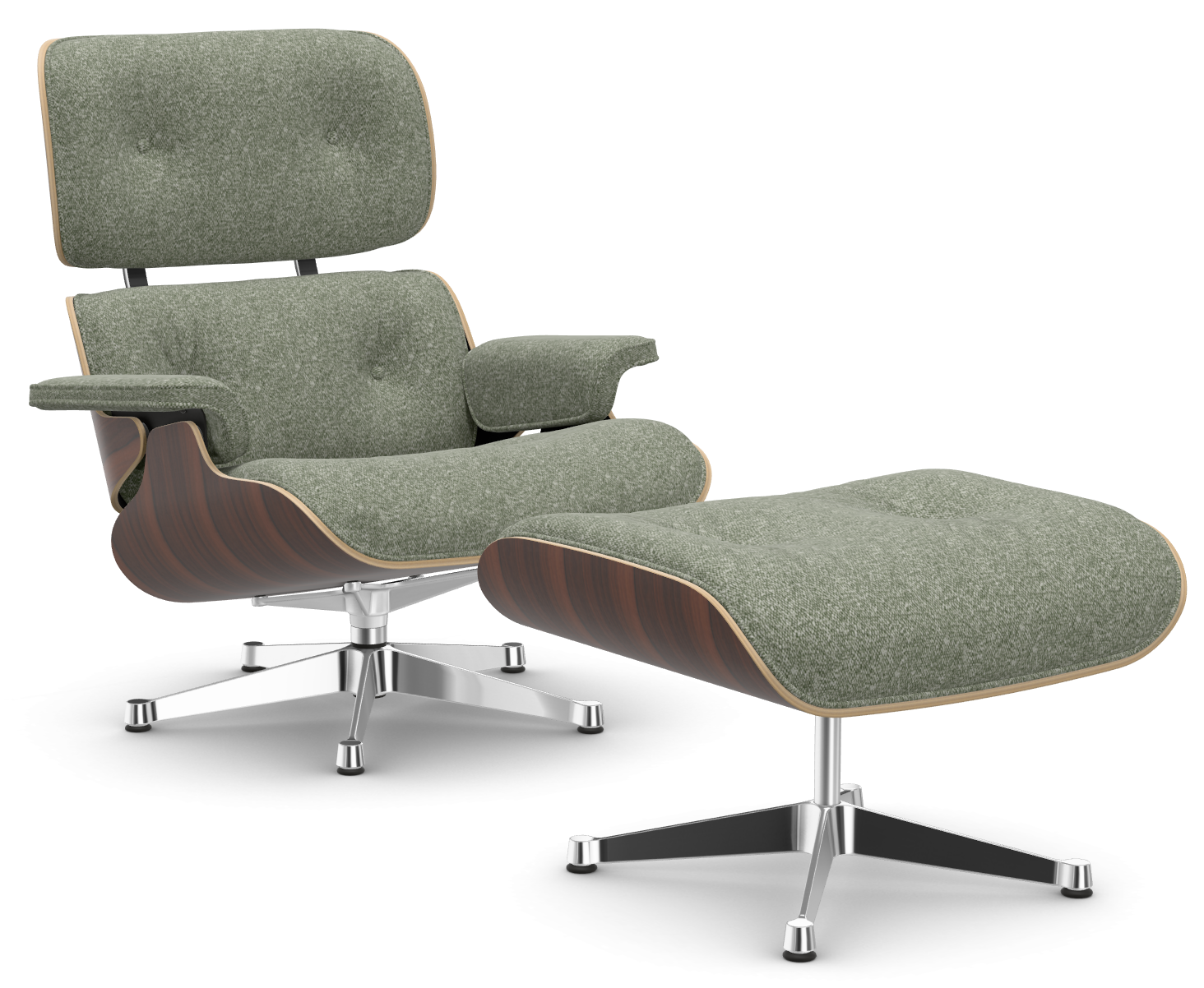 Eames Lounge Chair & Ottoman - Santos Palissander / Nubia