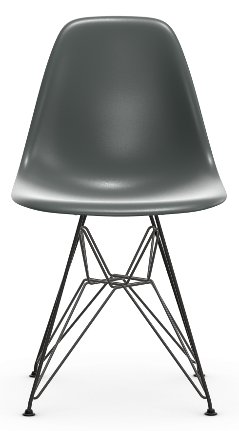 vitra Eames Plastic chair DSR RE - zwart - granite grey RE