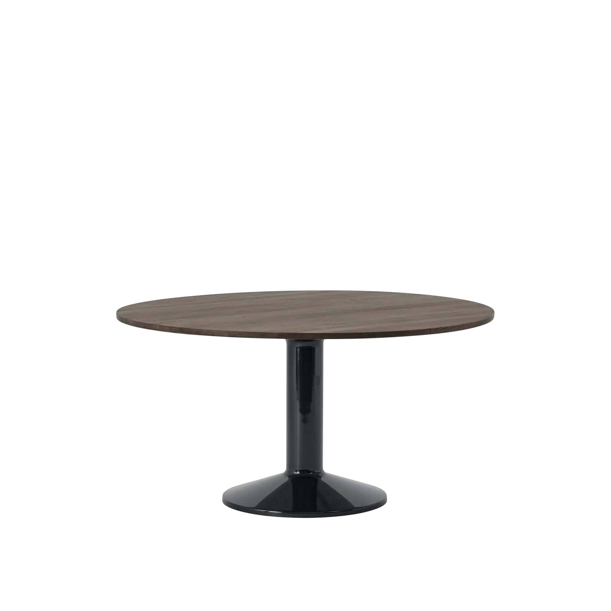 Muuto tafel Midst - Ø 140 cm. - donker geolied eiken / zwart