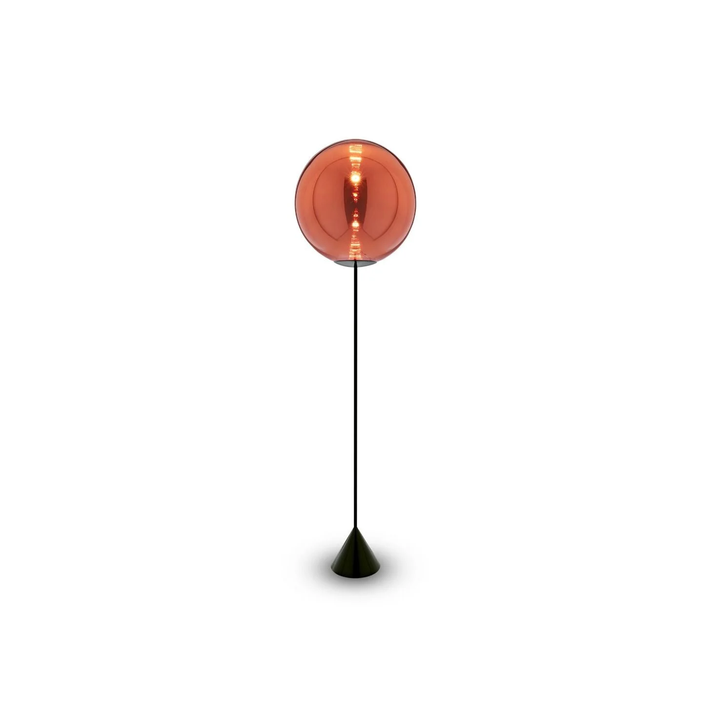 Tom Dixon vloerlamp Globe Cone - koper