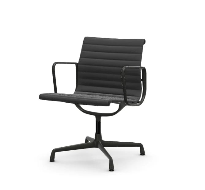 vitra Eames Aluminium Chair EA 108 - Conference - Hopsak - Hopsak dark grey/nero gecoat - diepzwart onderstel