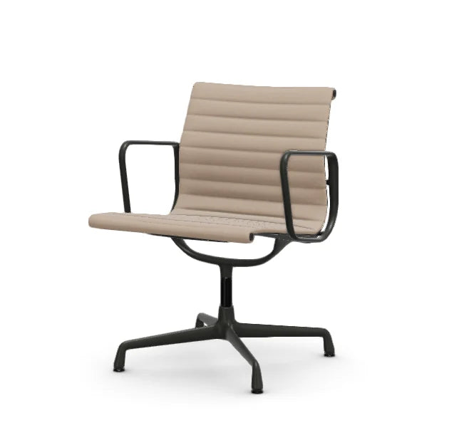 vitra Eames Aluminium Chair EA 108 - Conference - Hopsak - Hopsak nude/ivory - gecoat diepzwart onderstel