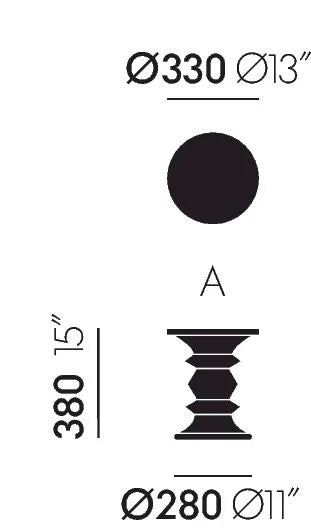 vitra Eames kruk Stool A - kastanje - model A