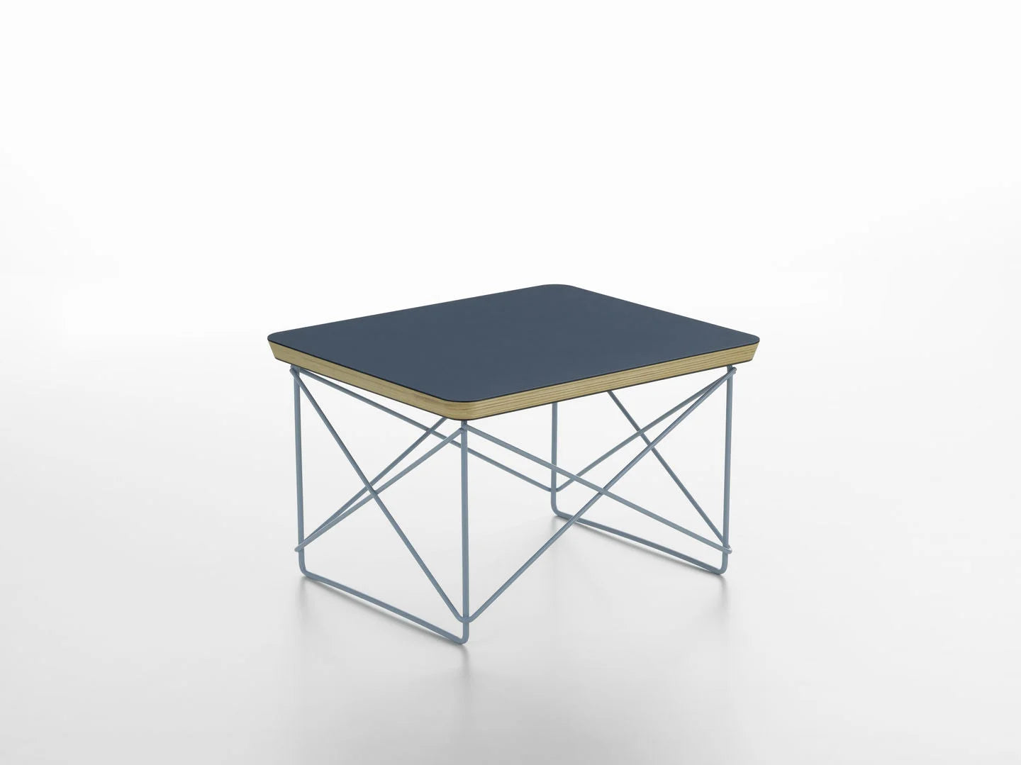 vitra Eames Occasional Table LTR linoleum smoke blue - onderstel sky blue - linoleum smoke blue - onderstel sky blue