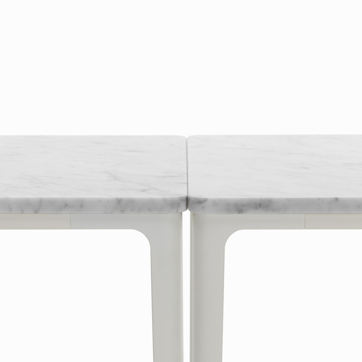 vitra Plate Dining Table - wit onderstel - Carrara marmer